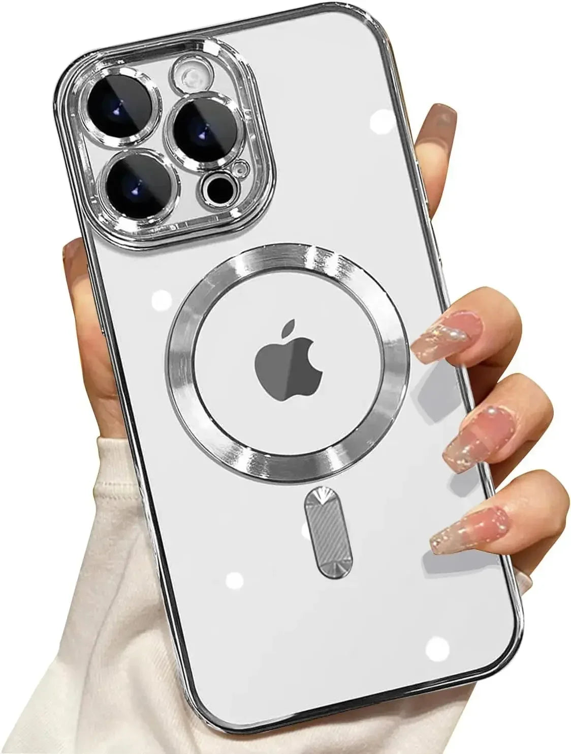 Clear Magnetic iPhone Case with Camera Lens Protector