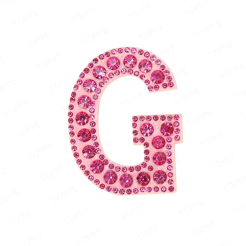 Pearl Rhinestone Letter Patches – Iron-On 3D DIY Embellishments