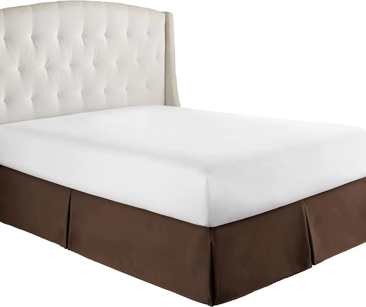 Elegant Pleated Bed Skirt - 14 Inch Drop, Wrinkle & Fade Resistant
