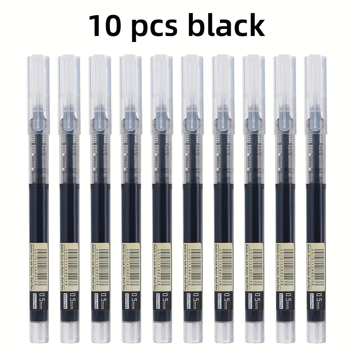 Quick-Dry Gel Pens – Smooth Writing 0.5mm (Set of 10)