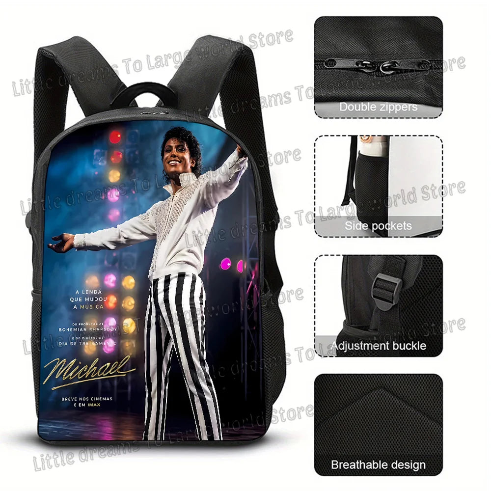 Michael Jackson 3D Print Backpack for School & Travel