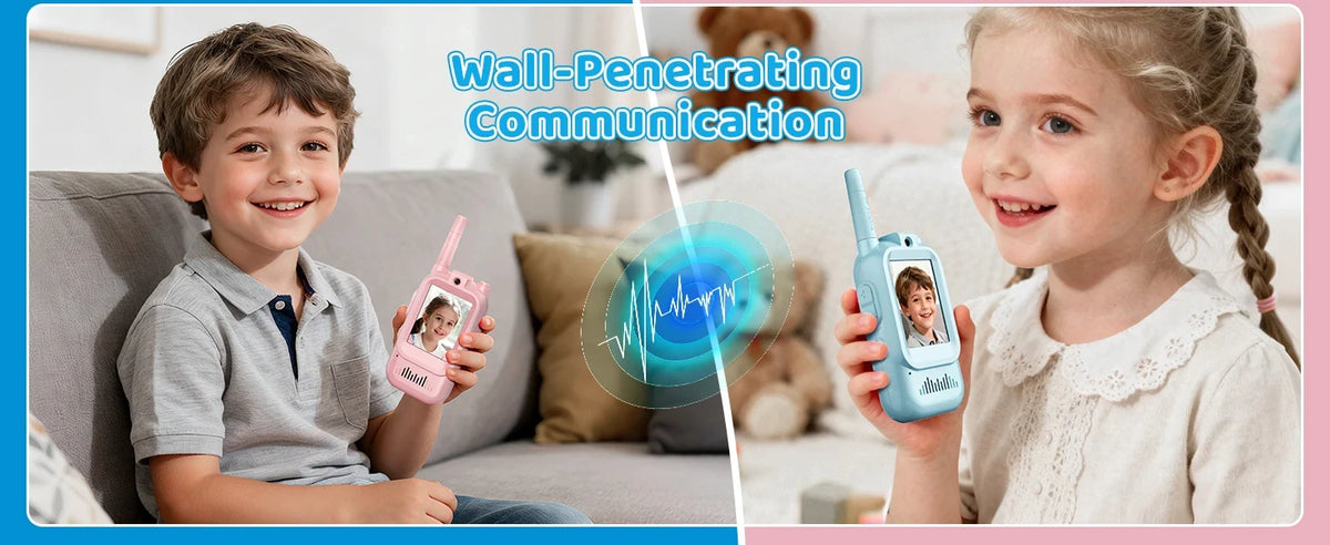 Kids Video Walkie-Talkies with Screen, Two-Way Communication