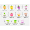 A collection of eleven hand-painted resin vegetable figurines in various colors and sizes for fairy garden and home decor.