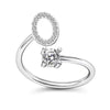 Initial Letter Ring with Zircon Accent