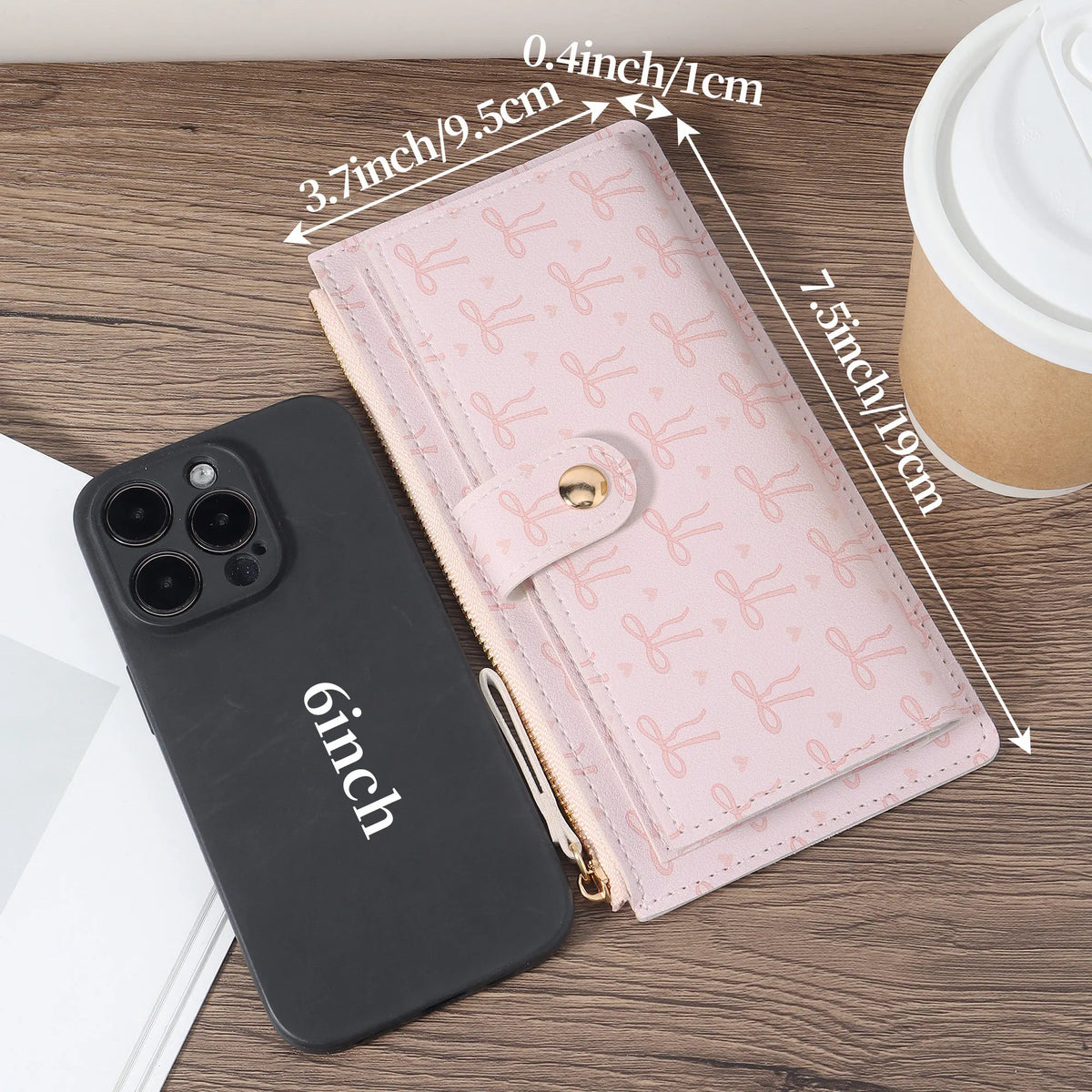 Elegant Folding Wallet with Card Slots and Coin Pocket