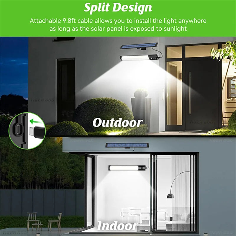 Solar Motion Sensor Security Flood Light with Remote