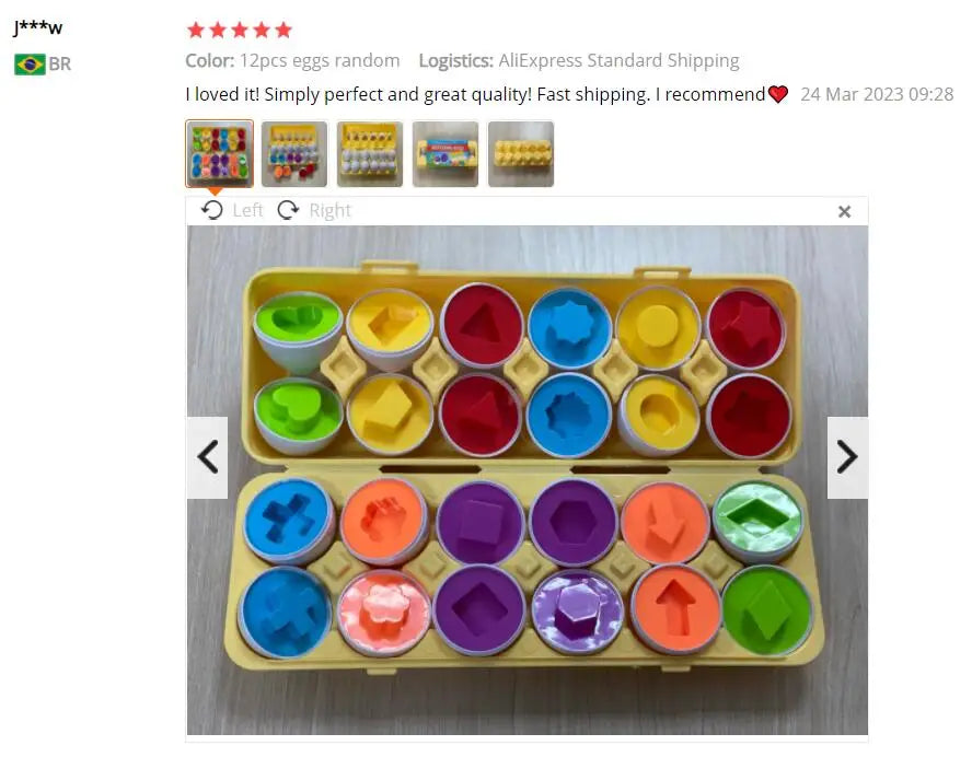 Montessori Shape-Matching Egg Puzzle Set for Toddlers