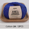 100% Organic Cotton Yarn for Knitting and Crocheting (2-Pack)