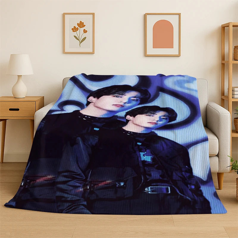 K-Pop BTS Jeon Jungkook Flannel Throw Blanket