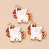 Enamel Rainbow Horse Charms for DIY Jewelry Making