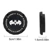 Black push start button cover with a Batman logo and text for universal use