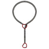 Heart Charm Cuban Link Necklace in Stainless Steel