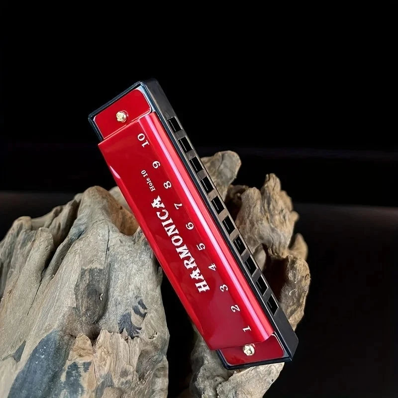 10-Hole Diatonic Harmonica in C with Protective Case