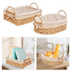 Handwoven Storage Basket with Removable Linen Lining