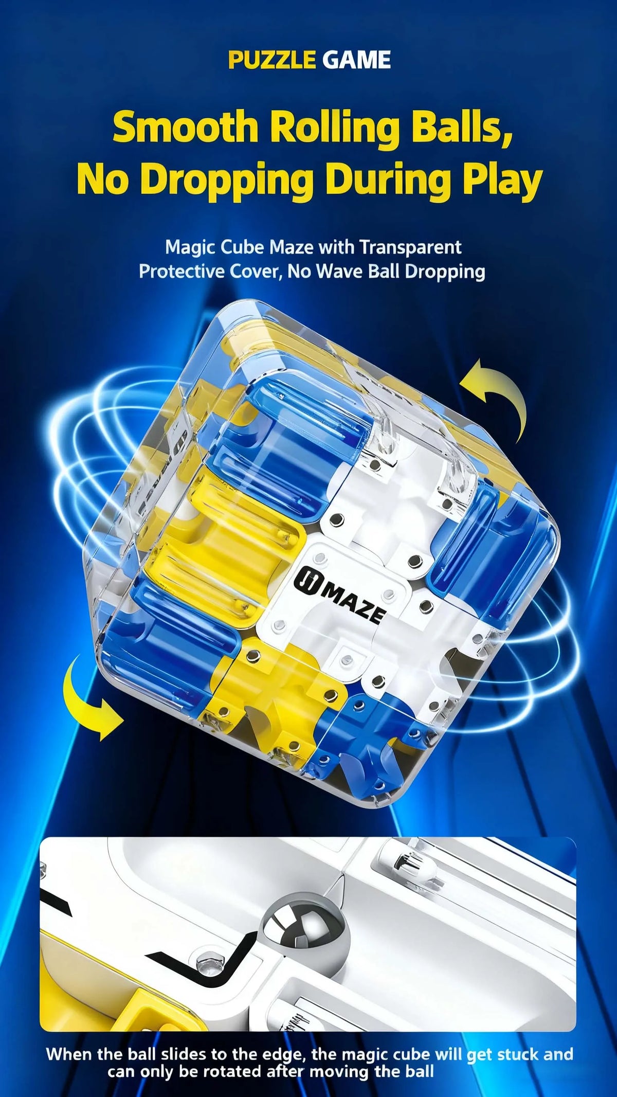 3D Ball Maze Puzzle Cube – Brain Teaser & Stress Relief Toy
