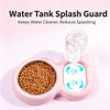 2-in-1 Pet Food and Water Bowl with Automatic Water Dispenser