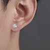 Round Crystal Magnetic Clip-On Earrings