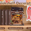 Book Nook DIY Wooden Miniature Kit with LED Lighting