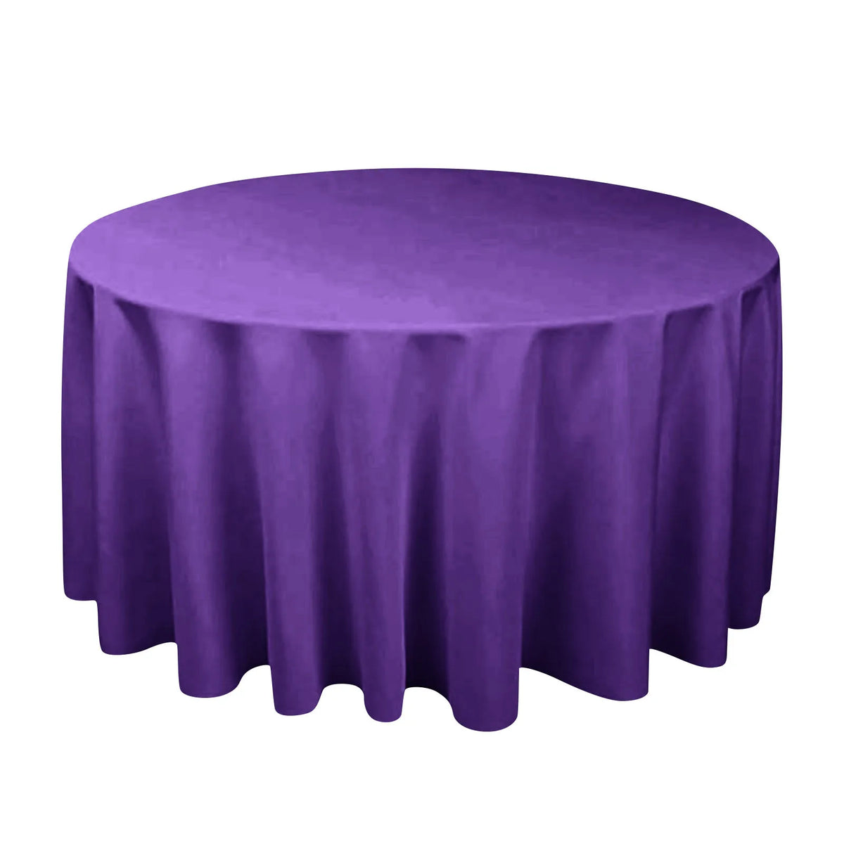 Round Solid Color Polyester Tablecloth for Weddings, Parties & Dining