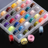 Pre-filled Sewing Bobbins Set with Storage Case