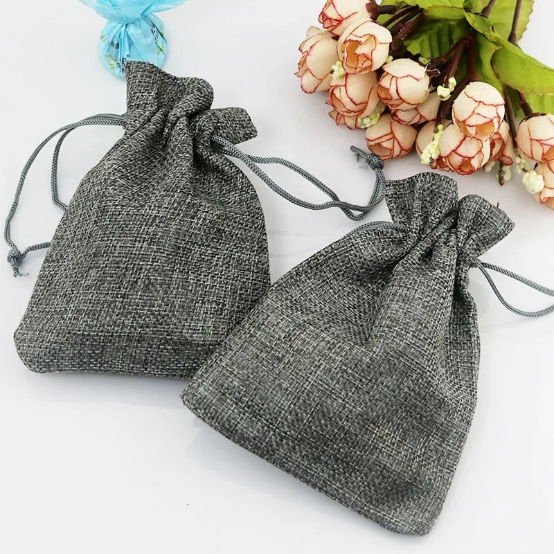Natural Jute Gift Bags with Drawstring (5 Sizes)