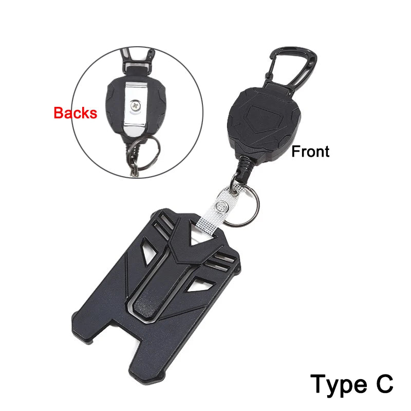 Heavy-Duty Retractable Badge Holder with Card Cover