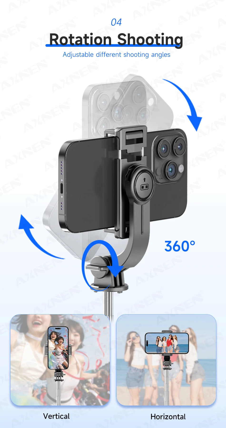 Portable Selfie Stick Tripod with Bluetooth Remote