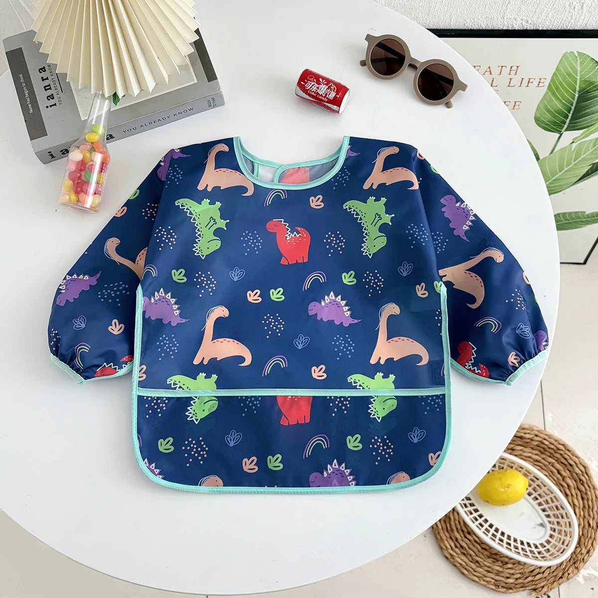 Waterproof Long-Sleeve Baby Feeding Smock