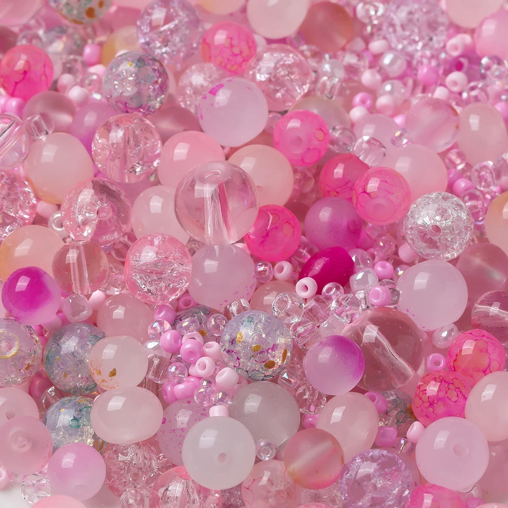 50g Colorful Glass Mix Beads for Jewelry Making