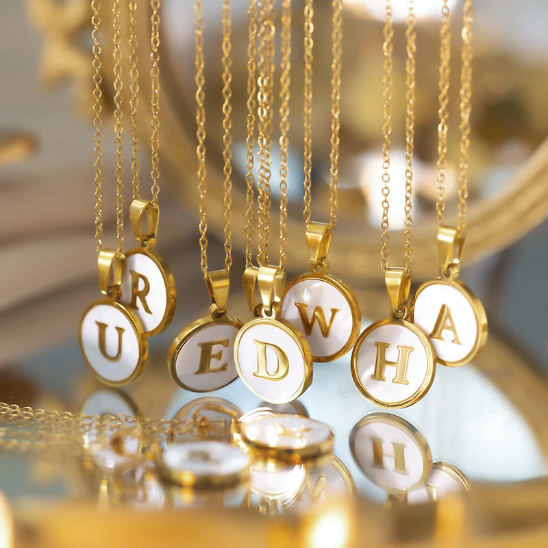 Gold-Plated Initial Pendant Necklace
