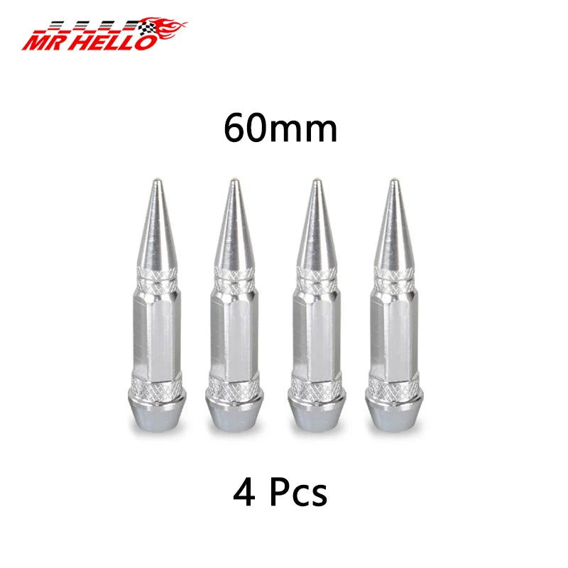Vier 60-mm-Universallinienstempelkappen aus Aluminium für Räder und Reifen