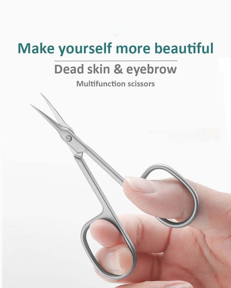 Precision Stainless Steel Cuticle Scissors with Curved Blade