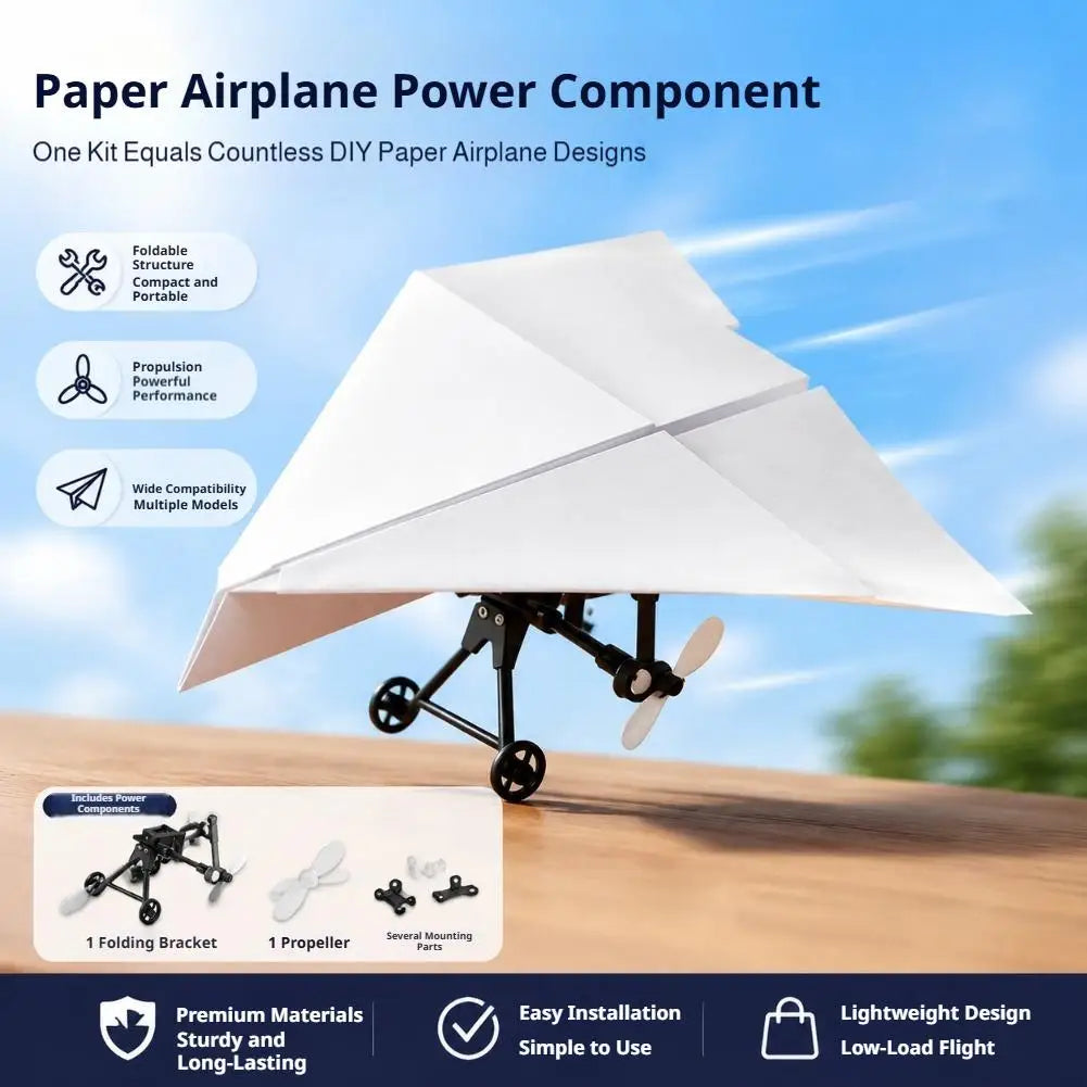 Electric Paper Airplane Kit with Gyro Stabilizer Remote Control