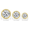 Pendientes de Moissanite con Baño de Oro de 14K
