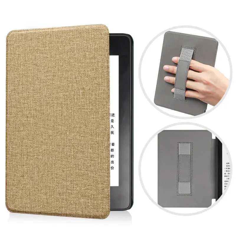 Premium Leather Case for Kindle Paperwhite (2024) with Hand Strap & Auto Sleep/Wake