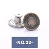 No-Sew Replacement Jeans Buttons - 17mm Metal Snap Buttons