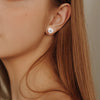 Pendientes de Moissanite en Oro Rosa y Plata de Ley