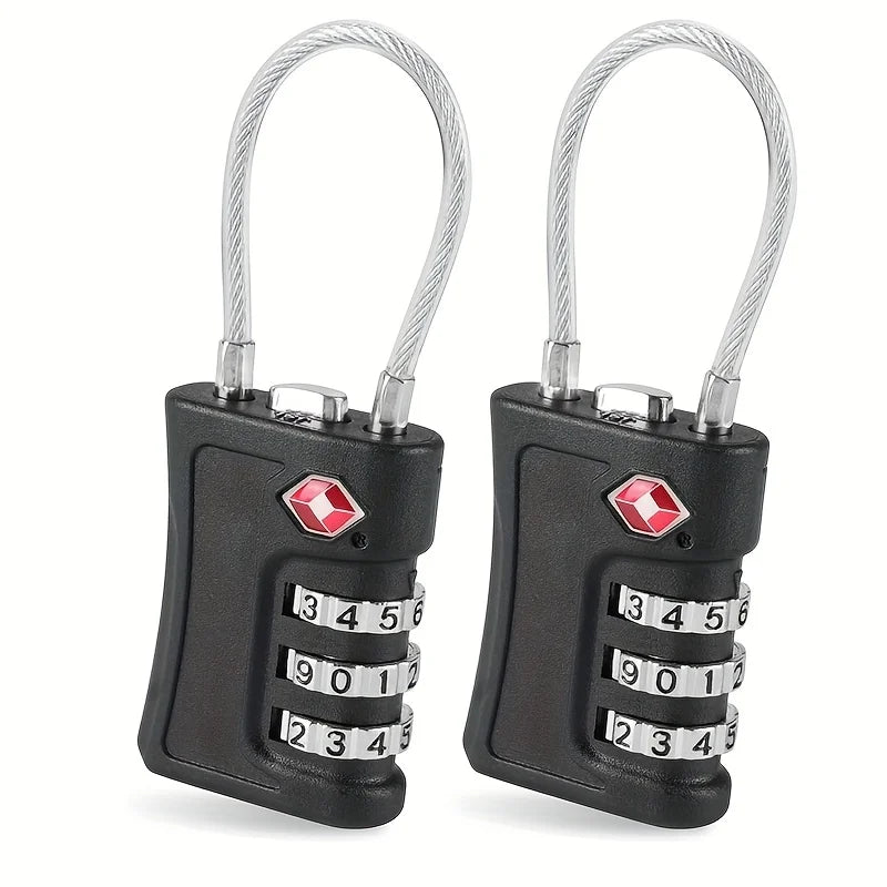 TSA-Approved 3-Digit Combination Travel Lock - Durable Zinc Alloy Luggage Lock