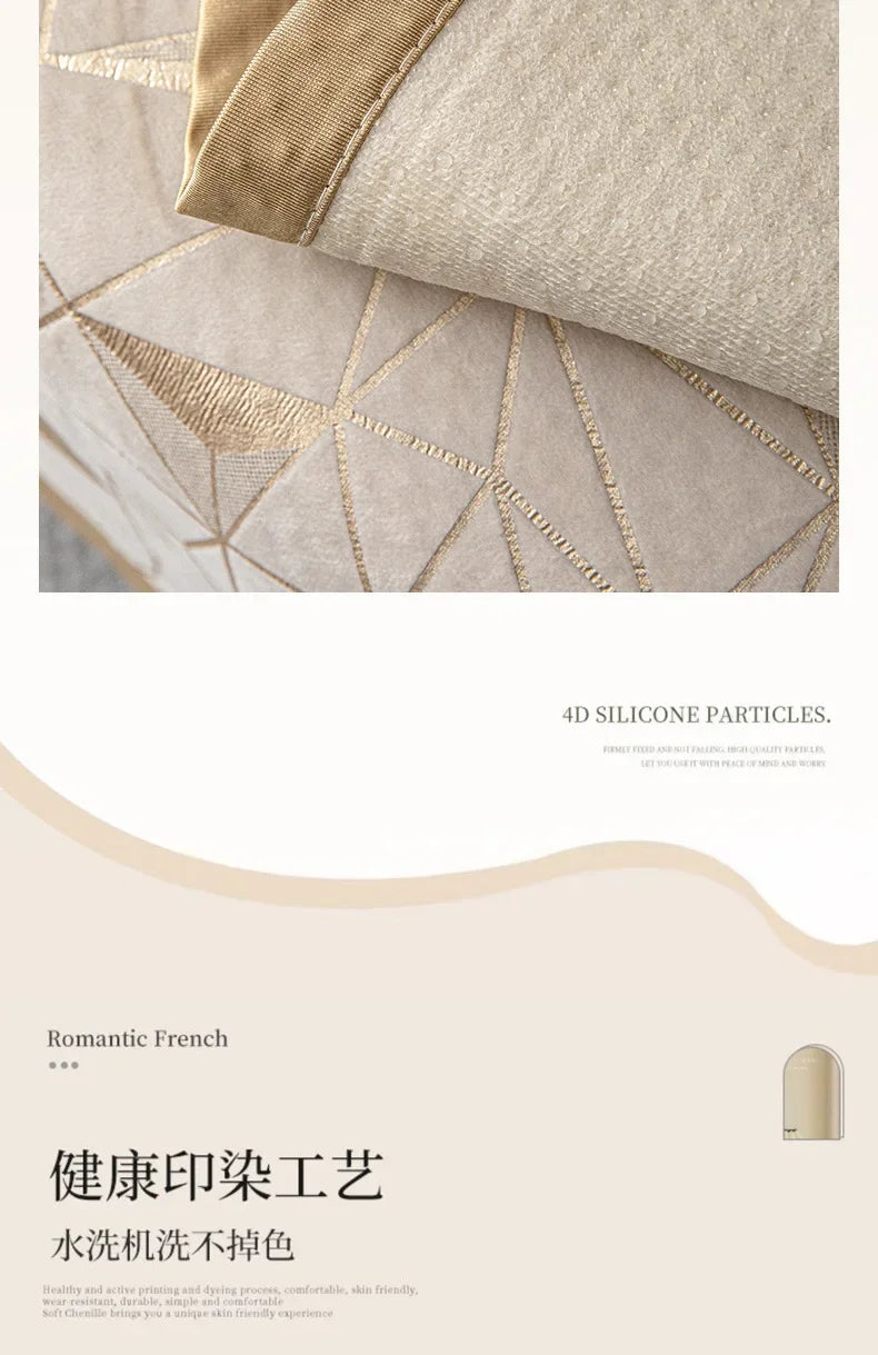 Luxury Chenille Sofa Cover with Anti-Slip Backing