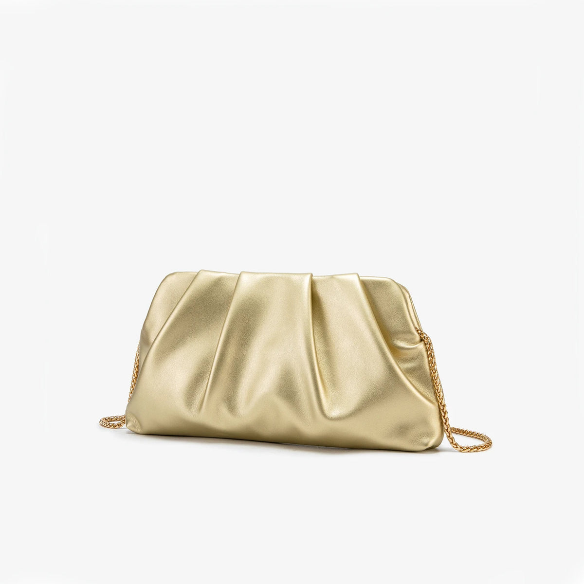 Elegant Chain Shoulder Bag with Crystal Accents