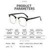 Retro-Halbrauen-Brille mit Blaulichtfilter