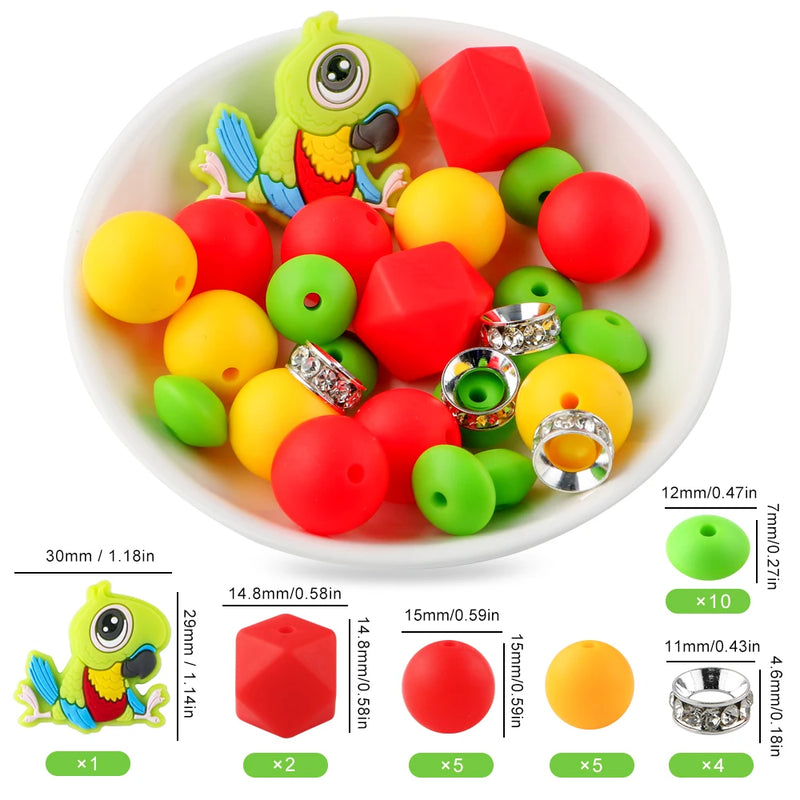 Cartoon Animal Silicone Focal Beads for Jewelry Making