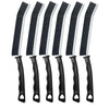 A set of black and white crevice cleaning brushes for tight spaces.