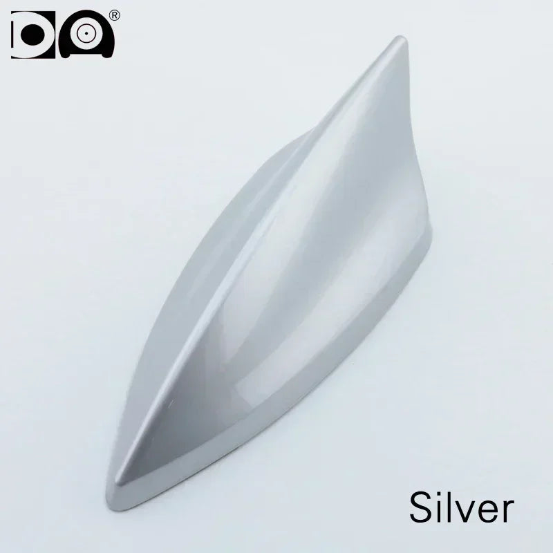 Silver 5D Shark Fin Car Antenna for FM/AM signal reception