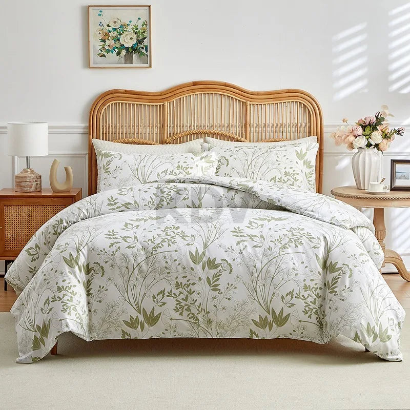 Vintage Floral Duvet Cover Set with Pillowcases