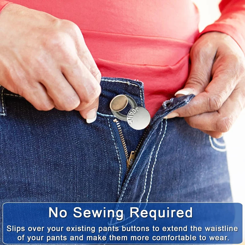 Metal Waistband Extender Buttons for Jeans and Pants