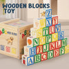 Wooden Alphabet Stacking Blocks Learning Toy