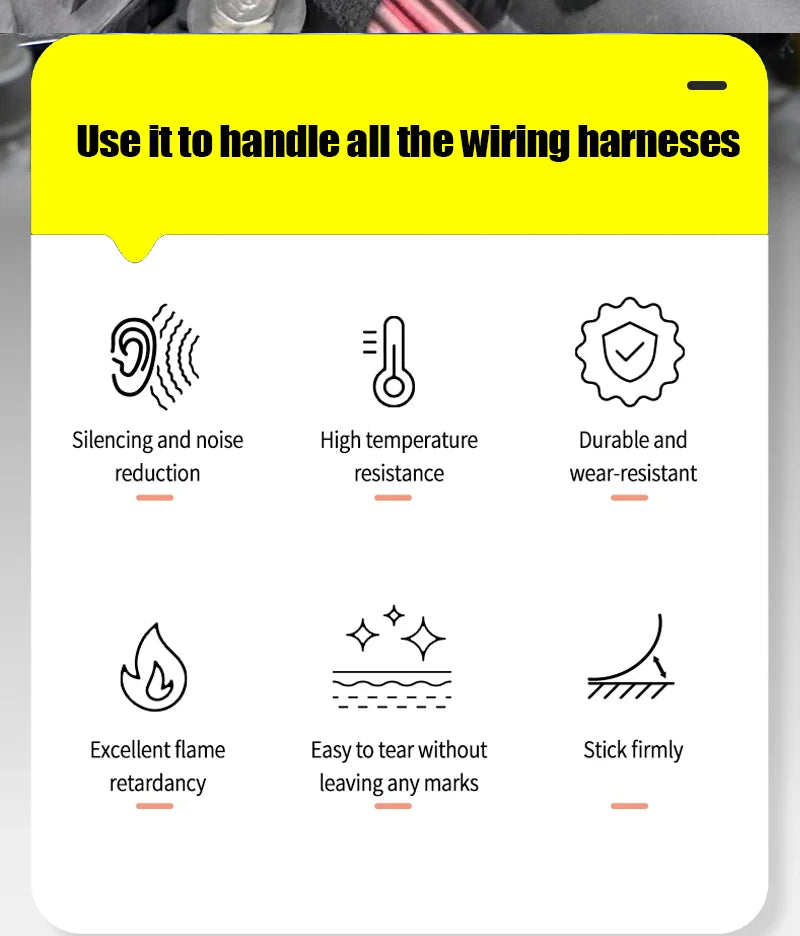 Professional-Grade Wire Harness Tape for Automotive & Electrical Use