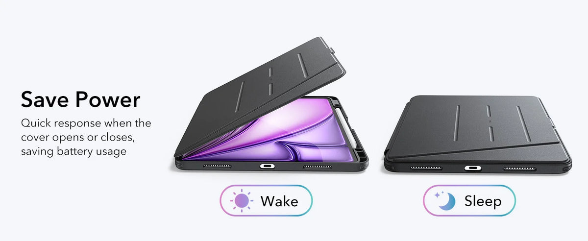 Magnetic Folio Case for iPad Air 11 Inch with Auto Wake/Sleep