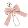 Zinc Alloy Bow Keychain with Carrying Loop